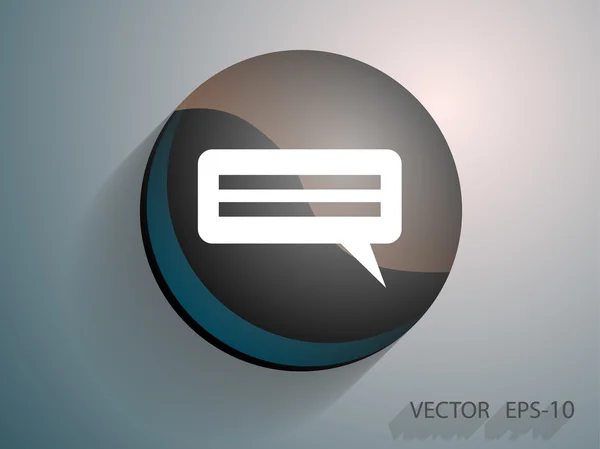 Icono plano de una comunicación — Vector de stock