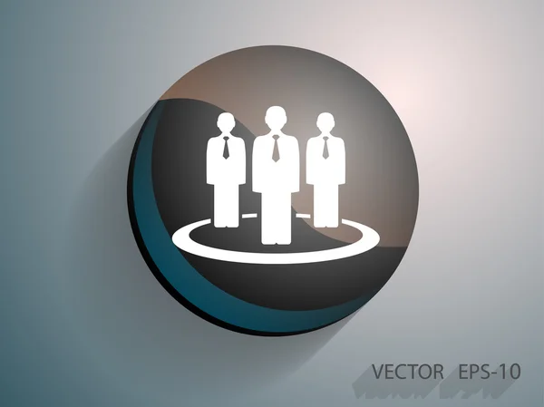 Ploché ikony týmová práce — Stockový vektor