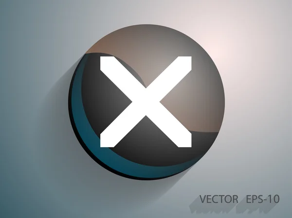 Flat  icon of prohibit — Stock Vector