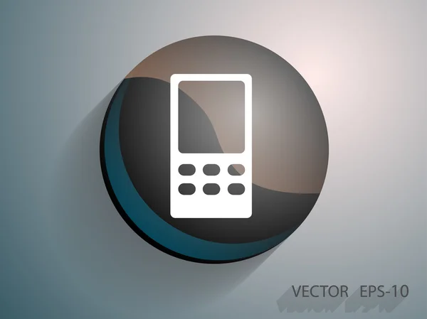 Flat  icon of cellphone — Stock Vector