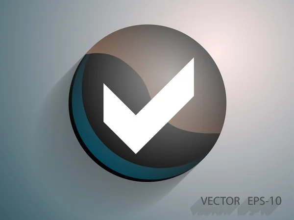 Icono plano de casilla de verificación — Vector de stock