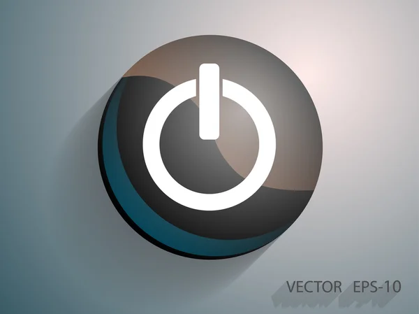 Icono plano de poder — Vector de stock