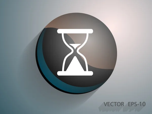 Flat icon of hourglass — Stock Vector