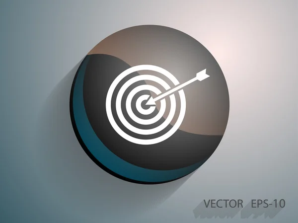 Плоская иконка цели — стоковый вектор