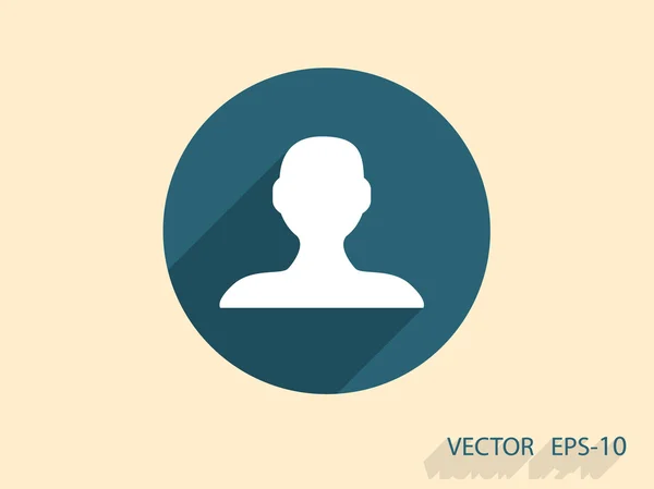 Icono plano de hombre de negocios — Vector de stock