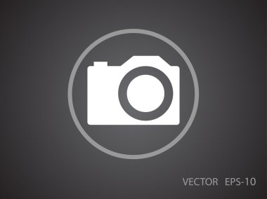 bir kameranın düz simgesi