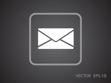 Mektubun düz simgesi