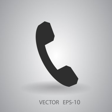 düz bir telefon simgesi