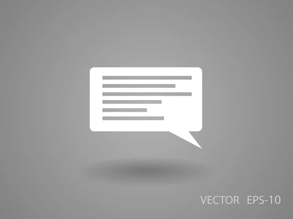 Ícone chato de uma comunicação — Vetor de Stock