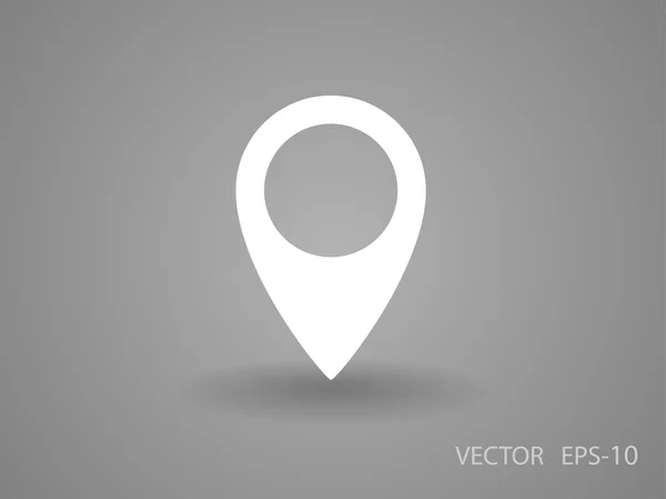 Ícone plano do marcador — Vetor de Stock