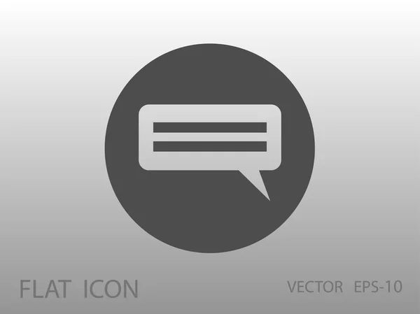 Icône plate d'une communication — Image vectorielle