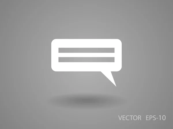 Ícone chato de uma comunicação — Vetor de Stock