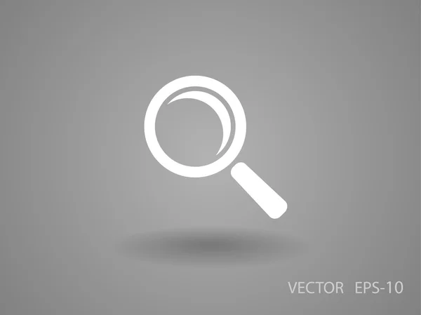 Flat icon of loupe — Stock Vector