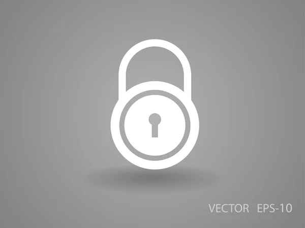 Ploché ikony zámku — Stockový vektor