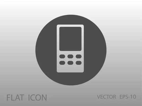 Icône plate du téléphone portable — Image vectorielle