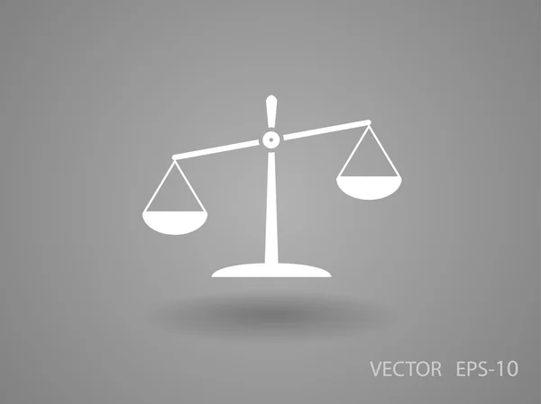 Platte pictogram van Justitie — Stockvector