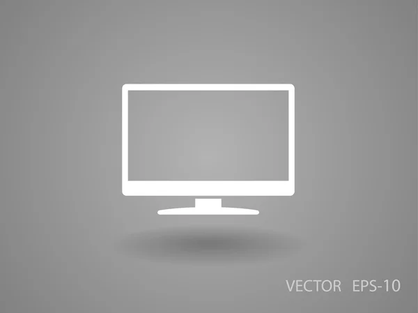 Flat ikonen för monitor — Stock vektor