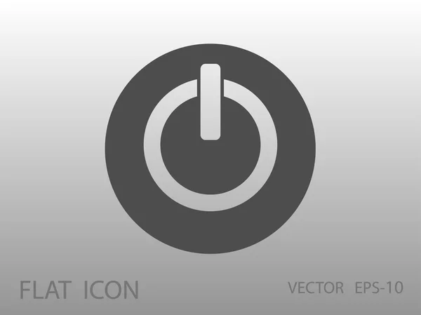 Icône plate de puissance — Image vectorielle