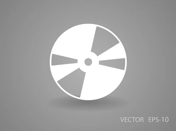 Plochý ikona disku Dvd — Stockový vektor