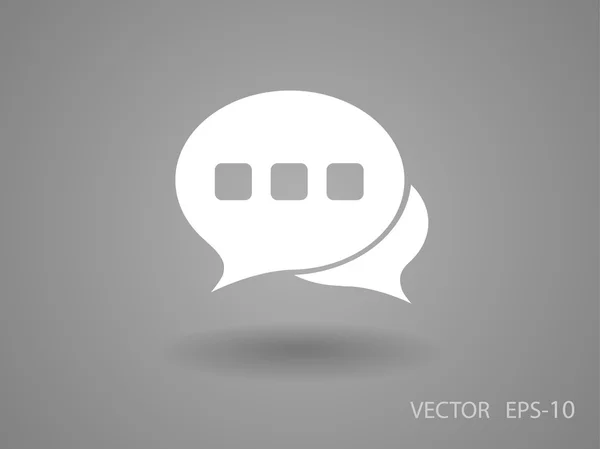 Platte pictogram van een mededeling — Stockvector