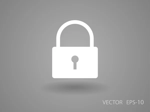 Ícone plano de bloqueio — Vetor de Stock