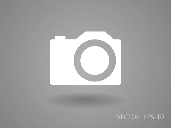 Flat icon of a camera — Stock Vector