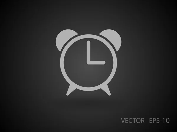 Platte pictogram voor alarm clock — Stockvector