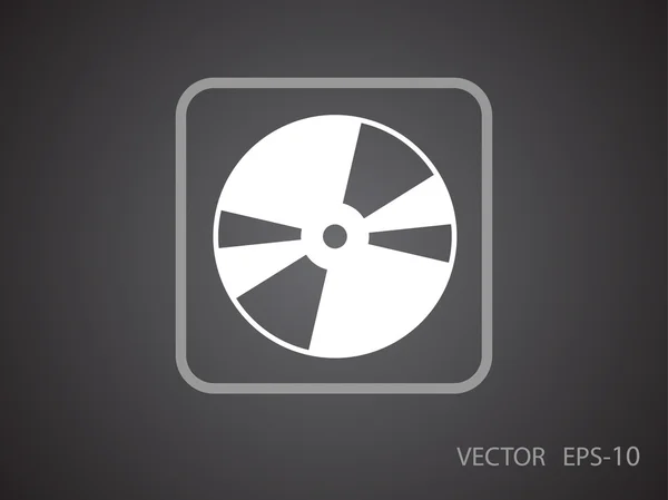 Icono plano del disco DVD — Archivo Imágenes Vectoriales
