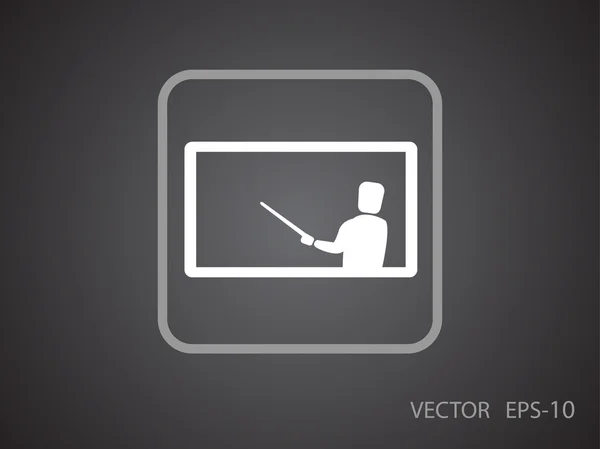 Platte pictogram van presentatie — Stockvector