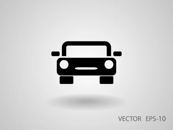 Düz uzun gölge araba simgesi, vektör illüstrasyonu — Stok Vektör