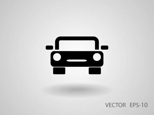 Sombra larga plana Icono del coche, ilustración del vector — Archivo Imágenes Vectoriales