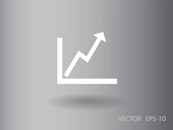 Icona piatta del grafico — Vettoriale Stock