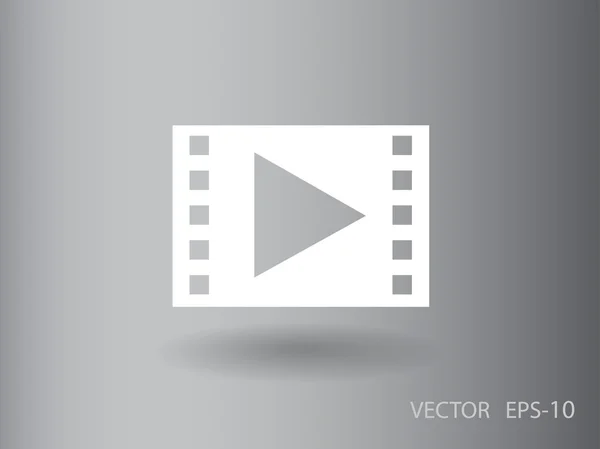 Flat icon of video — Stock Vector