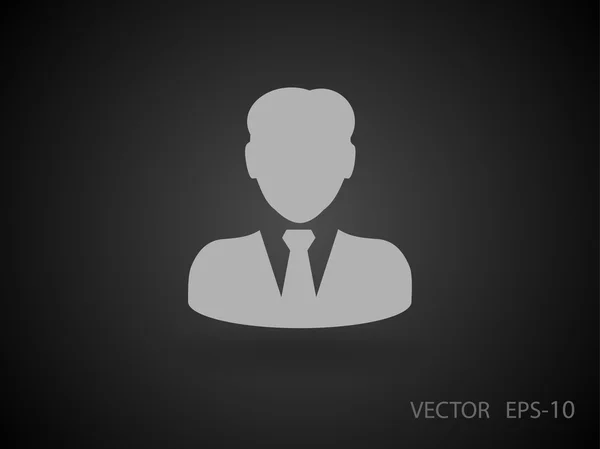 Plat icoon van zakenman — Stockvector
