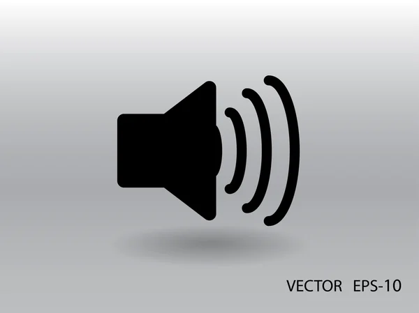 Icône plate du haut-parleur — Image vectorielle