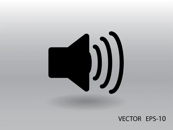 Icono plano del altavoz — Vector de stock