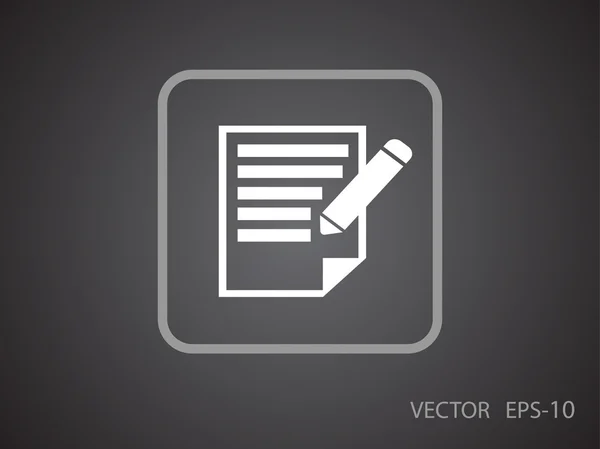 Platte pictogram van nota 's — Stockvector