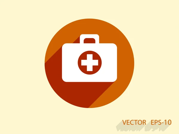 Icono plano de ambulanse — Vector de stock