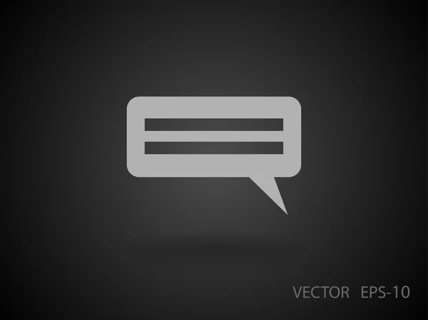 Icono plano de una comunicación — Vector de stock