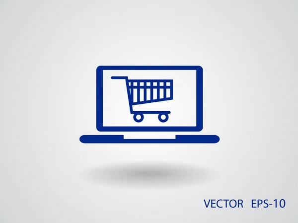 Ícone de compras online — Vetor de Stock