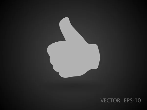 Icono plano de ok — Vector de stock