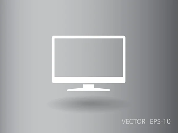Плоская иконка монитора — стоковый вектор