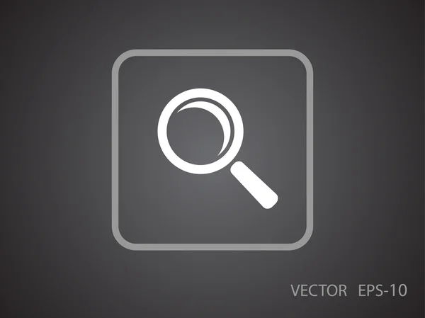 Icône plate de loupe — Image vectorielle