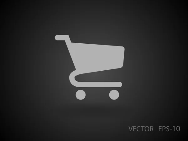 Flat icon of shopping chart — Stock Vector