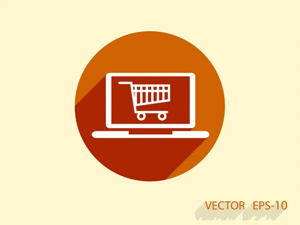 Ícone de compras online — Vetor de Stock