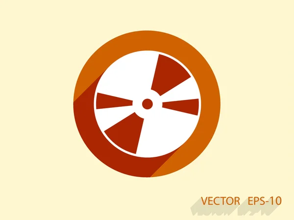 Icono plano del disco DVD — Vector de stock