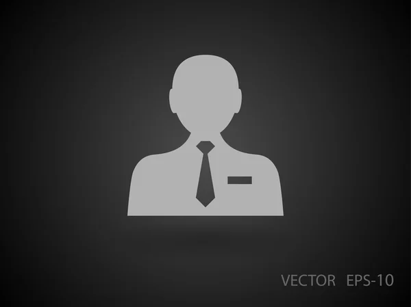 Icono plano de hombre de negocios — Vector de stock