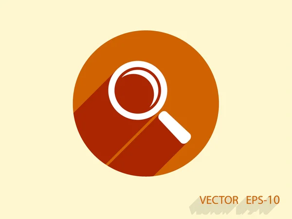 Icono plano de lupa — Vector de stock