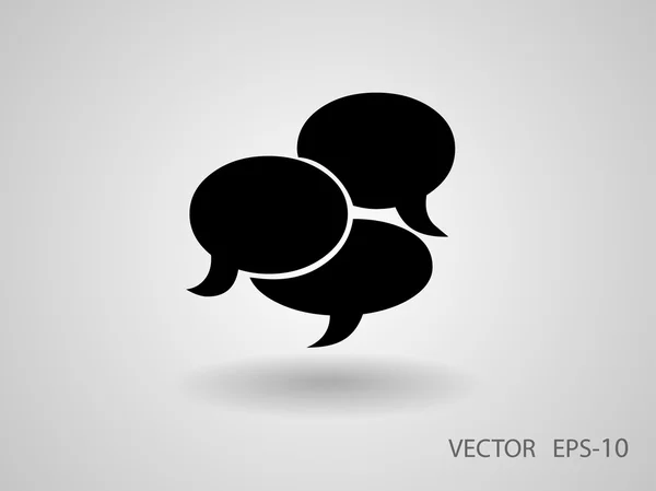 Ícone chato de uma comunicação — Vetor de Stock