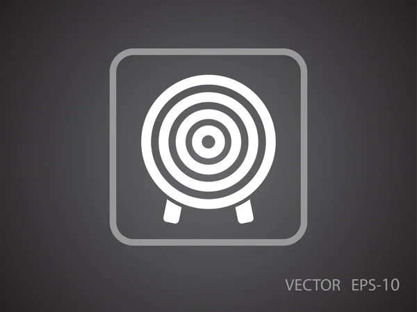 Platte pictogram van doel — Stockvector